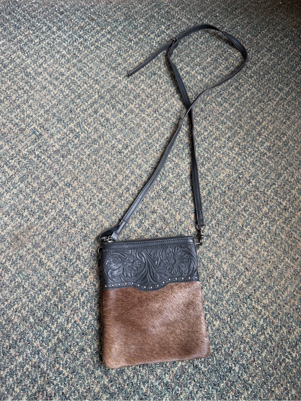 Small Western Tooled Leather Bag
